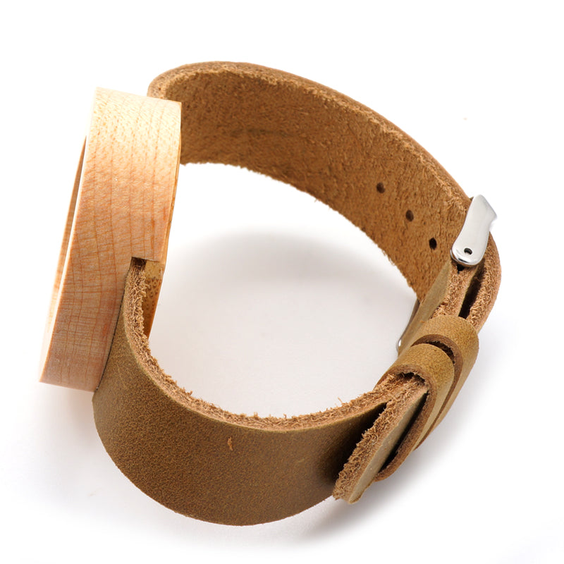 Vintage Round Wooden Watch