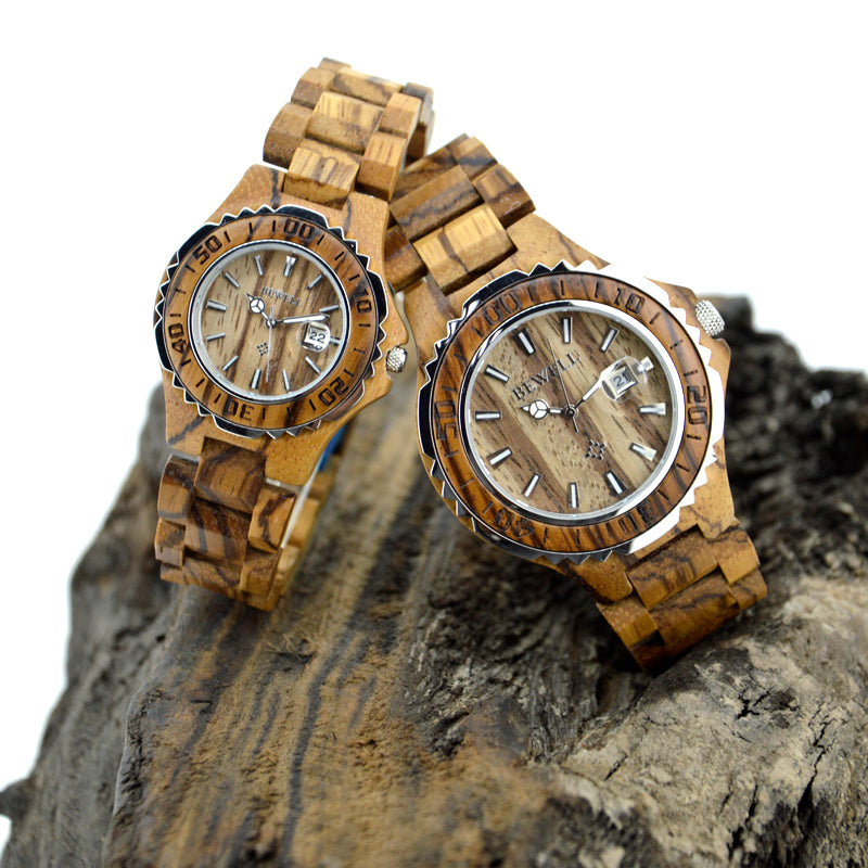 Bewell Couple Wooden Watch