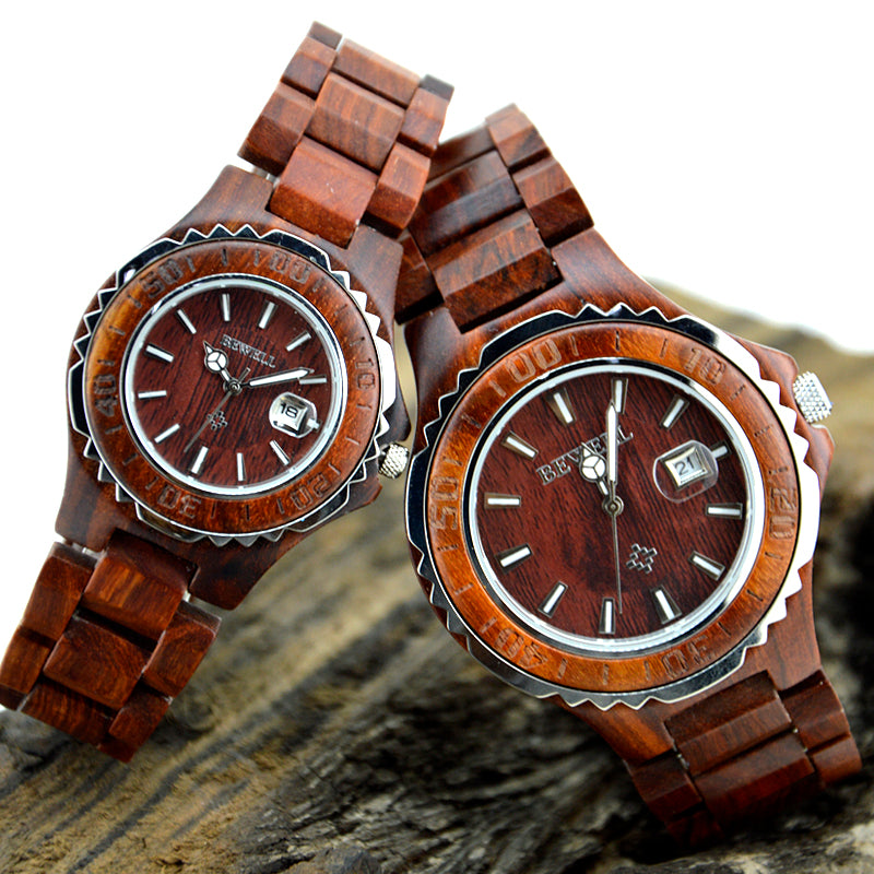 Bewell Couple Wooden Watch
