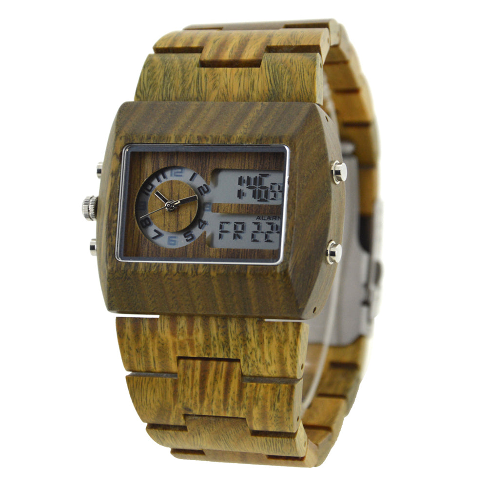 Digital Wooden Watch