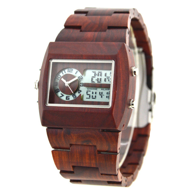 Digital Wooden Watch