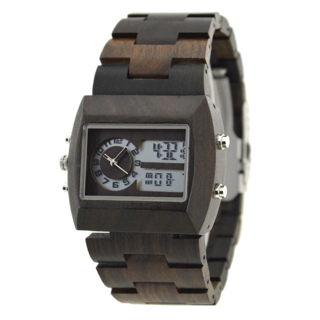 Digital Wooden Watch