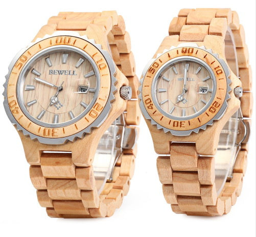 Bewell Couple Wooden Watch